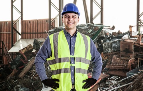 Recycling bins and waste management equipment for businesses.