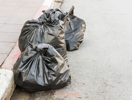 Clean and organized commercial workspace after waste removal